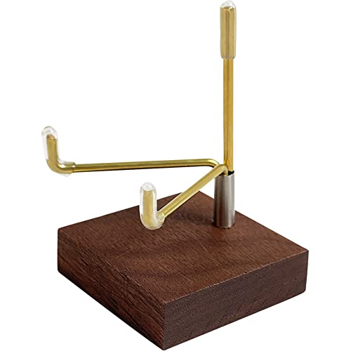 A.b Crew Adjustable Brass Crystal Display Stand With Wooden Base Rock Display Holder Mineral Display Easel Metal Display Frame For Geodes Fossils Stones Spheres Agate Slices S/Tripod #TOP12