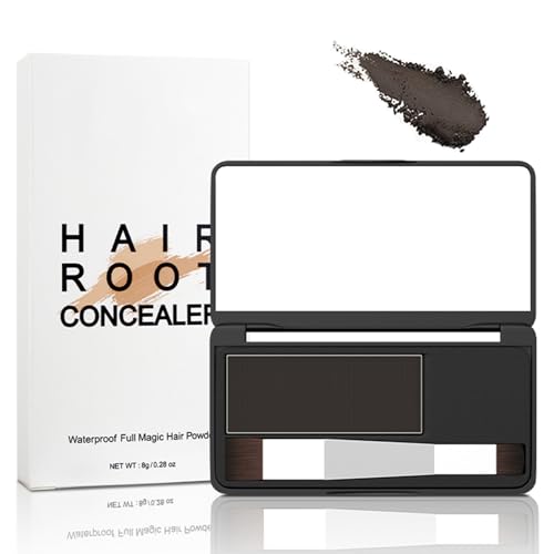 Polvere per capelli marrone scuro, correttore per capelli per donne e uomini, a lunga durata, naturale, per punti sottili e calvi, resistente all'acqua