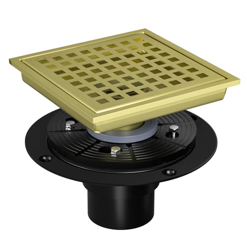 Drain de douche carré de 15,2 cm avec bride amovible en acier inoxydable sus 304 certifié cupc