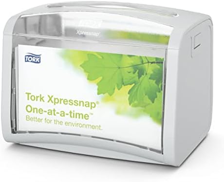 Tork Xpressnap Tabletop Napkin Dispenser Suitable For N4 Interfold Napkin Refills - Signature Design, Light Grey