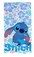 Theonoi Disney Lilo & Stitch Strandtuch Kinder 70x140 cm – Mikrofaser Badetuch Saugstark & Schnelltrocknend – Sandabweisendes Reisehandtuch & Duschtuch für Jungen & Mädchen – Öko-Tex