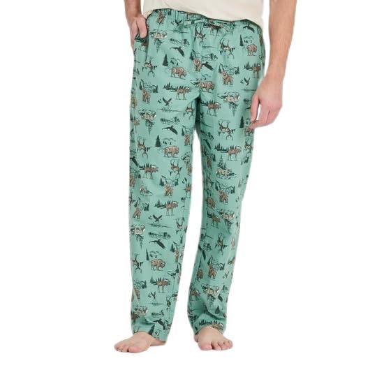 Life is Good. Men's Classic Sleep Pant, Granite Green, X-Large
