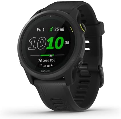 Garmin Forerunner 745 Lightweight GPS Running and Triathlon Smartwatch, Multisport Profile, Advanced Training Features, Music Storage, Safety and Tracking Features, Up to 7 days Battery Life, Black