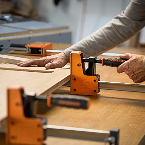 Jorgensen 18” Bar Clamp Set, 2-Pack 90° Parallel Clamp Cabinet Master, Steel Jaw Bar Clamp For Woodworking, 1500 Lbs Load Limited #TOP7