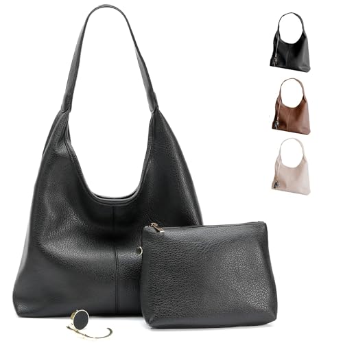 Cee & Dee Vegan Leather Hobo Bag with Compartments