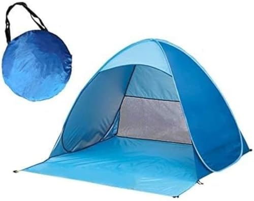 Riazdiwワンタッチテント 2-3人用 UVカット シンプル ポップアップ 折りたたみ式 キャンプや海水浴に最適 日本語説明書・収納バッグ付き (小さい)
