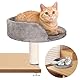 Hivexagon Katzen-Schreibtischbett mit Kratzsäule und weicher Plüschpolsterung. Ermöglicht Ihrer Katze, gemeinsam mit Ihnen zu Lernen und zu Arbeiten. Bis zu 4 kg belastbar