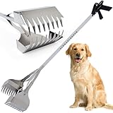 Alpha Scooper - Dog Pooper Scooper for Yard - 38" Lightweight Ergonomic Handle, Rust-Resistant Aluminum, Jaws Technology Poop Scooper for Dogs