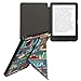 kwmobile Origami Case Compatible with Kobo Clara BW/Colour - Case Slim Premium PU Leather Cover with Stand - Library Motto Multicolor
