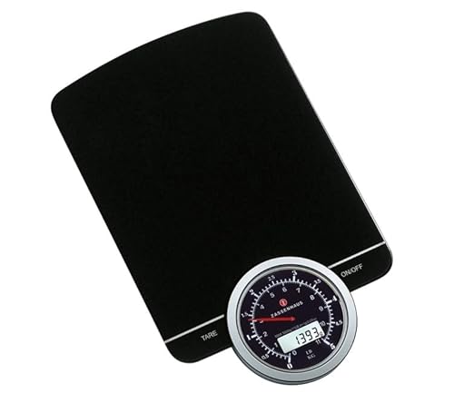 BILANCIA DA CUCINA ANALOGICA E DIGITALE IN VETRO VERNICIATO 5KG MADE IN GERMANY