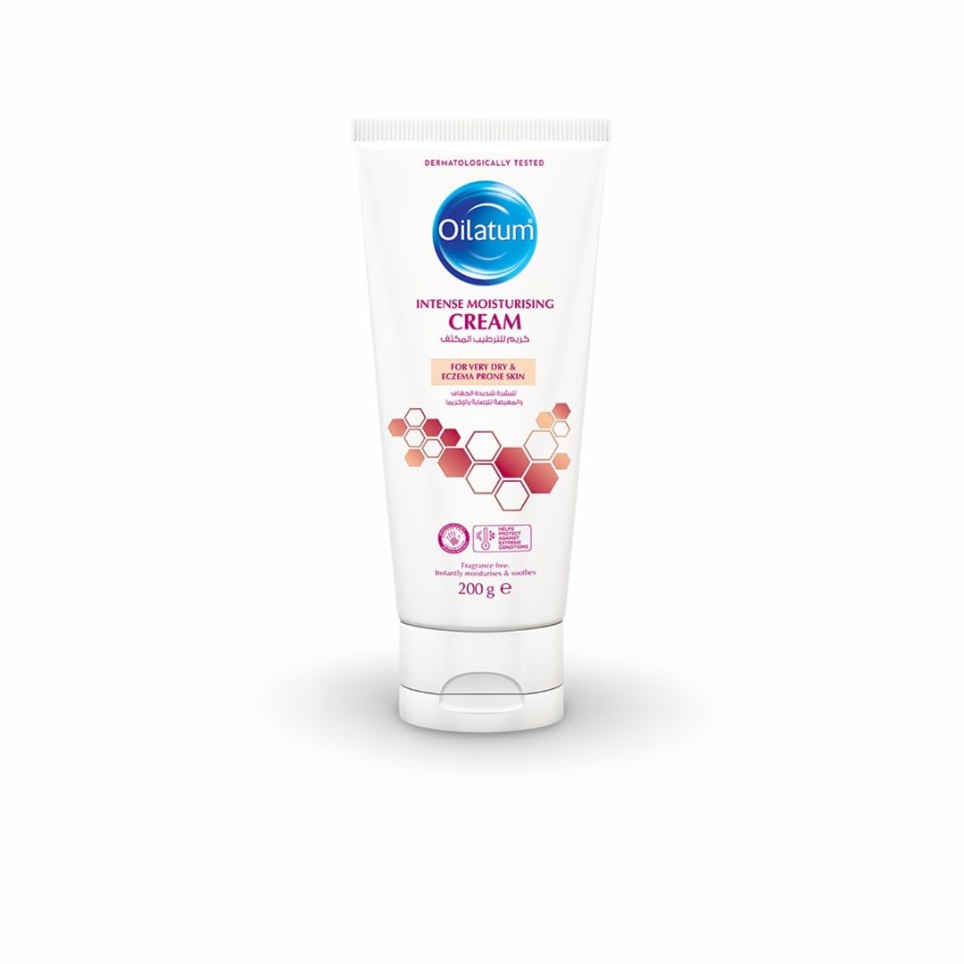 Oilatum Intense Moisturising Cream | Fragrance Free | Instantly Moisturises and Smoothes | For Very Dry and Eczema Prone Skin | 200g