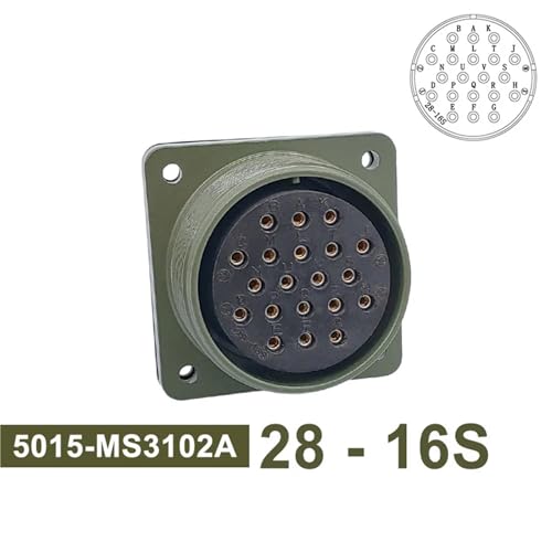 Conectores militares MIL STD 5015 MS3102A con socket circular de precisión 28-16S 2