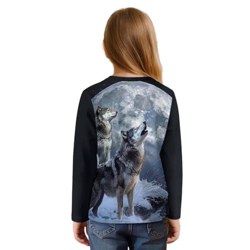 WELLFLYHOM Girls' T-Shirt 5-12T Casual Crewneck Tops Front Tie Graphic Long Sleeve Sweatshirts Athletic Fall Clothes2