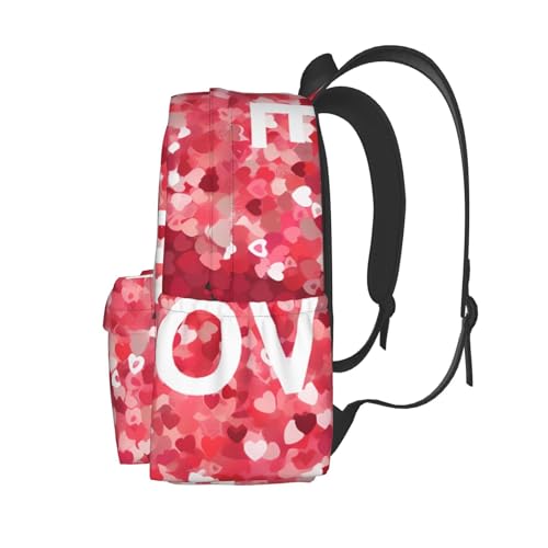Travel Backpack for Women Men Many Small Heart Shapes Casual Daypack Large Capacity Nurse Bag3