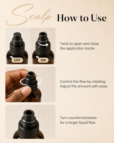 Image of Hair Growth Serum Scalp Stimulator for Fuller-Looking Hair & Healthy Scalp | Formula with Cold-Pressed Rosemary, Mint & Grapeseed Oils, Non-Greasy Leave-In Scalp Treatment for Women and Men, 120 mL