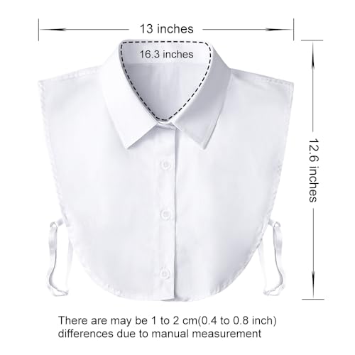 Detachable Dickey Collar Blouse for Women, Fake Half Shirts Faux False Collar for Girls Favors3