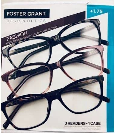 Design Optics by Foster Grant women's Fashion Reading Glasses 3PK +1.75
