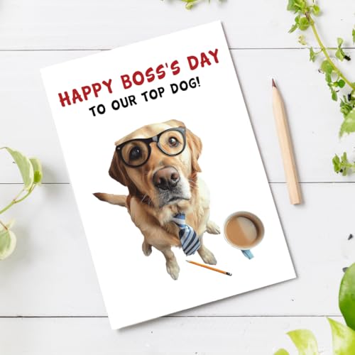 Cute Dog Boss Day Card, Funny Doggy Boss Day Card for Men Women, Boss Day Gifts, Happy Boss's Day Card, Thanks Card for Dog Lover Boss, Gift From Employees, Card For Boss Lady Boss - image 4