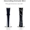 Console Skin Compatible with PS5 Pro, Vinyl Decal for Digital Edition, Protective Sticker Cover for Wireless Controller (Black)