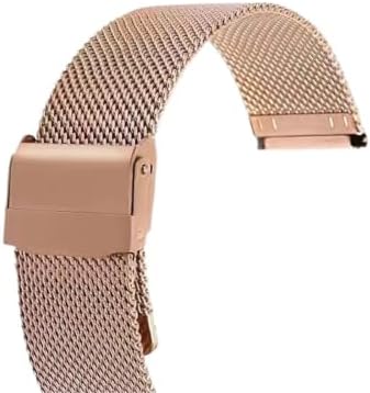 NSLDLHBAS Stainless Steel 06 Wire Mesh Strap Double Safety Buckle Watch Strap(Black,Connector width 10 mm) - 3