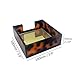 Acrylic Self Stick Memo Holder Tortoise Leopard Notes Cube Cards Pad Dispenser Case 5mm Super Thick 3.5x3.3 Inch for Office Home School Elegant Desk Accessory (Tortoise)