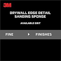 Vista 7 de 3M Esponja de lijado en ángulo, grano fino, uso húmedo o seco, ideal para lijado multiusos, lavable y reutilizable, uso para proyectos interiores