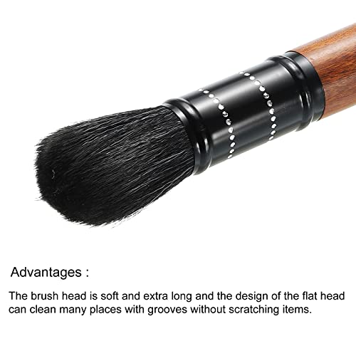 PATIKIL Guitar Cleaner Brush Sandalwood Round Head Guitar String Cleaner for Musical Instrument Dark Brown - Image 4