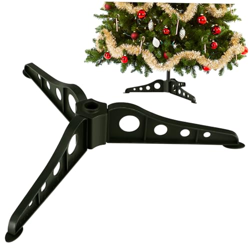 KONTONTY Christmas Tree Stand Holder Sturdy Xmas Tree Support Base Easy to Install Removable Legs Fixing for Stability
