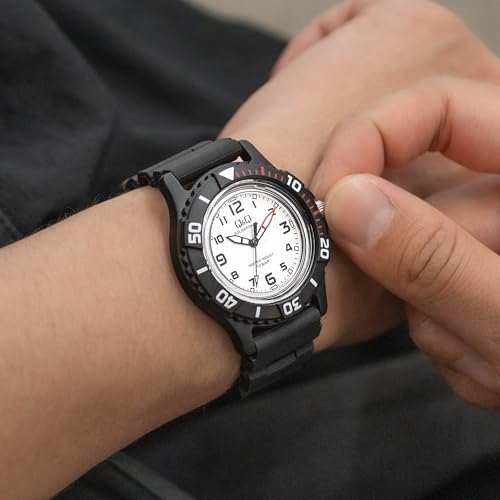 Image of Citizen Q&Q Analog Solar Watch, Water Resistant to 10 ATM, Urethane Strap