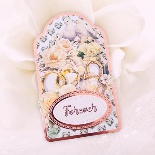 Matty's Crafting Joy Florais de casamento, papel de scrapbook dupla face, 30,5 x 30,5 cm, 24 folhas