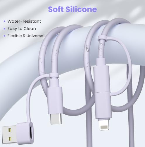 Elebase USB C to Lightning Cable,4 in 1 Charging Cable 3.3FT Charger Cord by Elebase - Used condition - Image 6