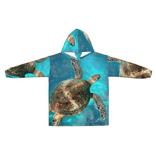 Couverture à capuche tortue avec manches pour vos soirées cocooning et hivernales