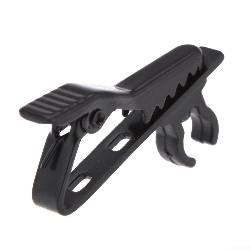 10pcs Protable Lavalier Mic Clips, Metal Lightweight Lapel Tie Microphone Clamp Holder