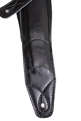 Walker & Williams C-22-BB Sangle rembourrée en cuir pour guitare acoustique, électrique et basse Noir, Noir - Les Beatles, Paul McCartney, John Lennon, RIngo Starr, George Harrison Walker & Williams C-22-BB Sangle rembourrée en cuir pour guitare acoustique, électrique et basse Noir, Noir – Image 7