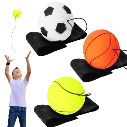 8x Bouncing Balls Mit Schnur - Springbälle Für Outdoor Spiele & Strand