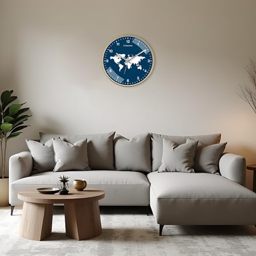Image of Auromin Designer Wall Watch for Living Room | Fancy Wall Clock for Bedroom Stylish | Watch for Home Wall, Silent Modern Luxury Wall Clocks for Office, Kitchen, Home Decor