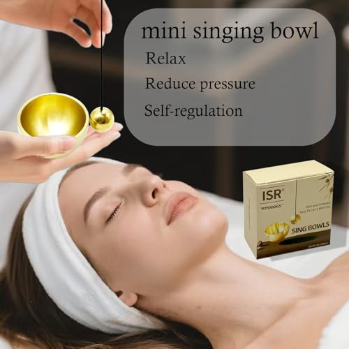 YOYODOGS Mini Singing Bowls for Healing Set,Portable Sound Bowl Brass Handcrafted for Yoga,Meditation And Mindfulness,Chakra Healing Relaxation Gifts For Men,Women - Image 2