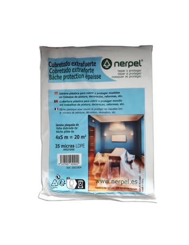 Nerpel - CUBRETODO EXTRA FUERTE 35 MICRAS 4 mts x 5 mts Nerpel