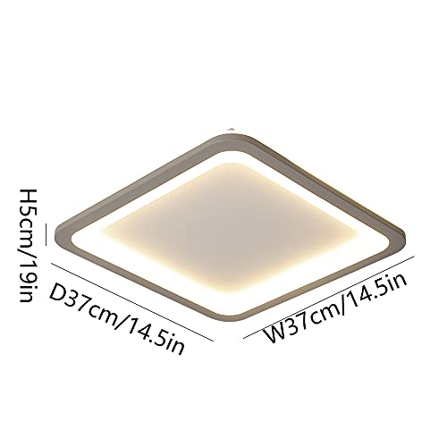 Plafonnier LED ultra-mince carré à intensité variable 3 couleurs