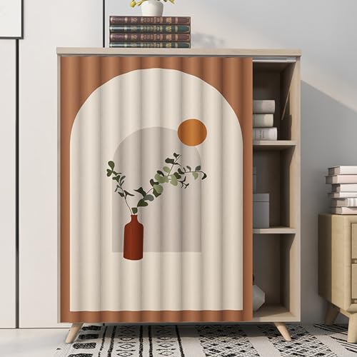 Enigmaire Cortinas Antipolvo para Gabinetes,Cortinas De EstanteríA,Cortina De Gabinete De Zapatos,con Riel Autoadhesivo,A Prueba De Polv,para EstanteríAs,Zapateros Cortinas para Puertas Privacidad