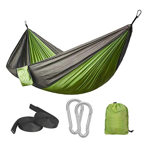 Klions Camping Hammock Lightweight Nylon Portable Parachute Hammock Automatic for Indoor,Outdoor,Yard,Hiking, Beach,Backpacking,Survival