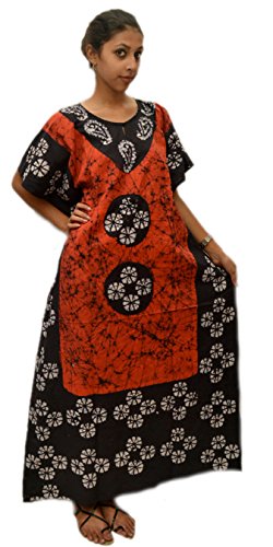 Image of Cotton Kaftan Dress Maxi Long Tunic Batik One Size