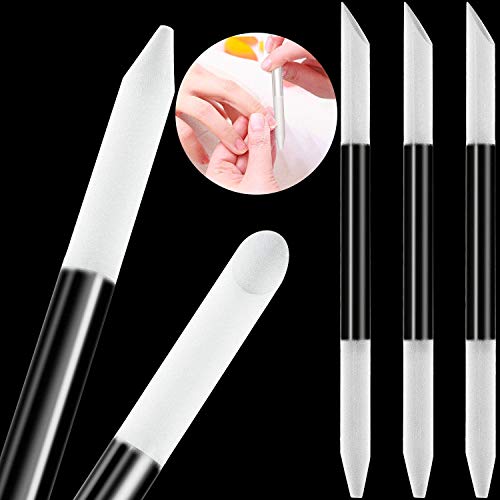 5 Pieces Glass Cuticle Pusher Glass Nail File Cuticle Remover Precision Manicure Stick Nail Care Tool