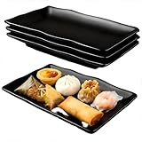 Bcuuozeeing Servierplatten Rechteckig 4er Set - 20.7x12.8x2.7 cm Servierplatte...