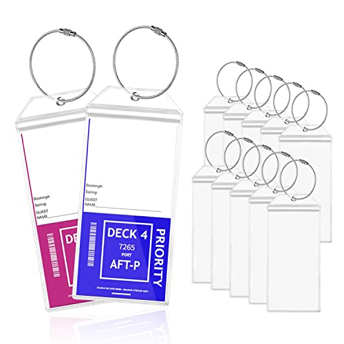 AHRITA Identificador Maletas Viaje Transparentes, Impermeable de PVC, Etiquetas Maletas Viaje, Etiquetas para Equipaje para Maletas, Bolsos, Mochilas Cover