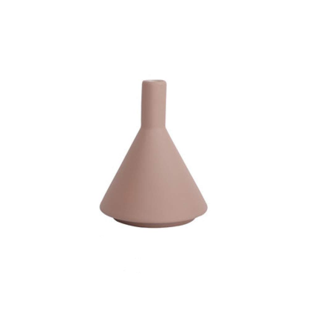 Vase en céramique pour fleurs séchées contenant rose de décoration maison