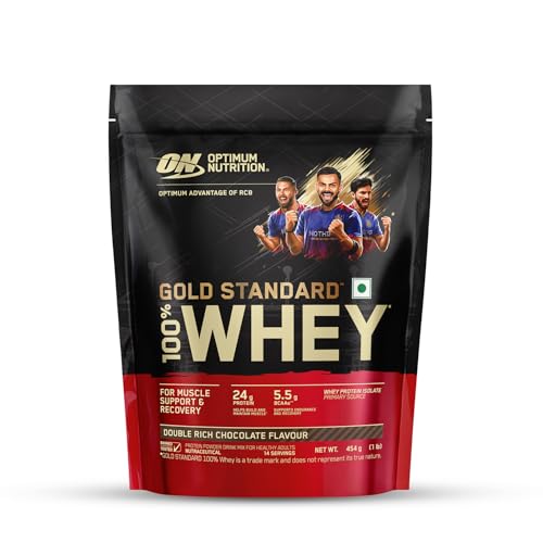 Optimum Nutrition (ON) Gold Standard 100% Whey Protein Powder - 1 lb (Double Rich Chocolate),...
