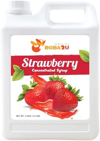 BOBA2U | CONCENTRATED SYRUP | 5.5 LBS (STRAWBERRY)