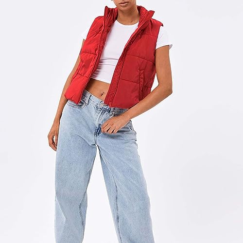 Gilet sans manches contre le froid doudoune légère femme rouge M - 3