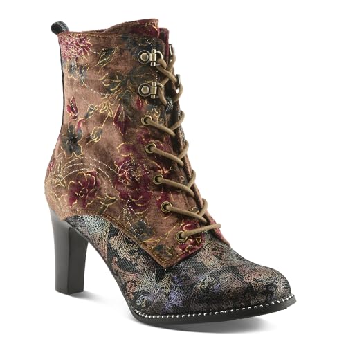 Spring Step L'Artiste Stellar Heeled Booties | Baroque-Inspired Lace-Up Suede Ankle Boots2
